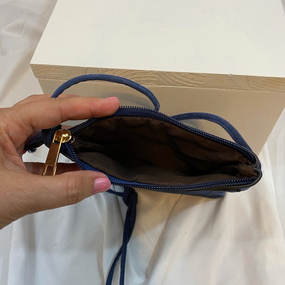 Vintage crossbody navy tassel purse thin strap - Picture 5 of 7